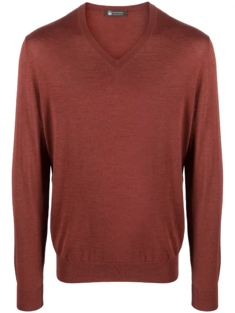 Colombo fine-knit V-neck jumper Red MA00058256JA