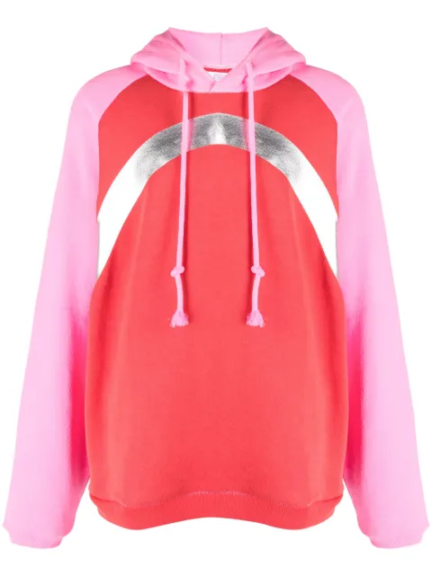 ERL colour-block cotton hoodie Pink ERL07T033