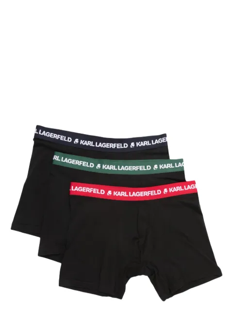 Karl Lagerfeld logo-waistband boxers (pack of three) Black 220M2112900