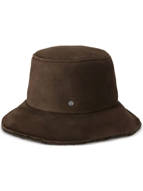 Maison Michel Fredo sheepskin bucket hat Brown 2193015001