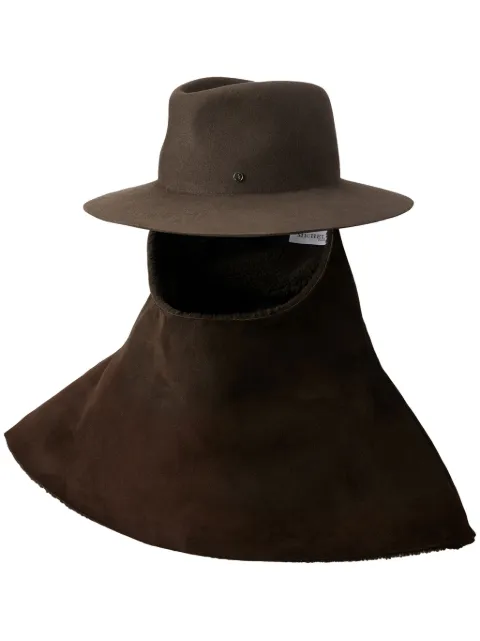 Maison Michel Charles hooded hat Brown 1181002001