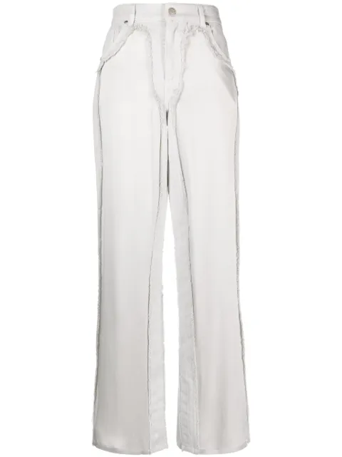 Blumarine high-waist satin-panelled jeans Grey A322P104A