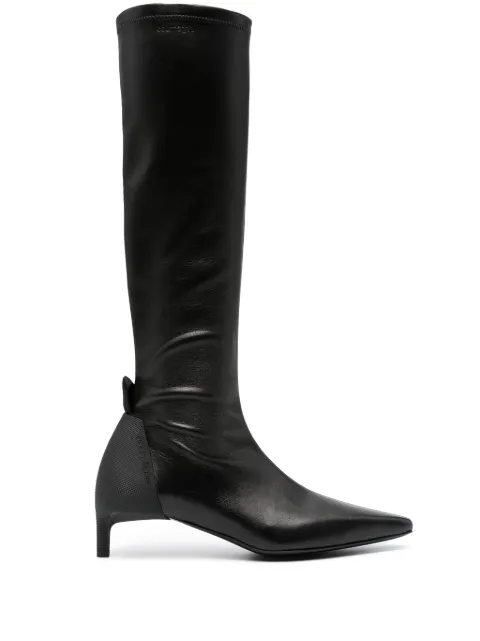 Courrèges Scuba Stretch 60mm leather boots Black 323SBT001CR0031