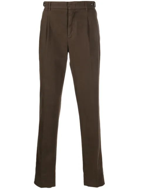Peserico waist-tab cotton trousers Brown R54613T002479