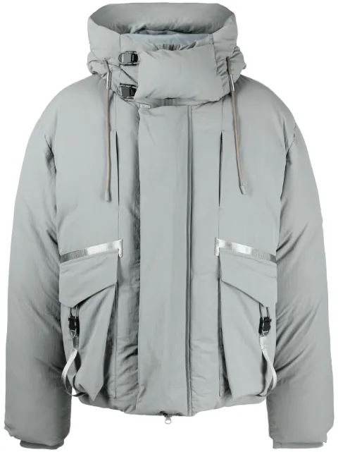 Spoonyard hooded padded jacket Grey JK062MBLUEGREY