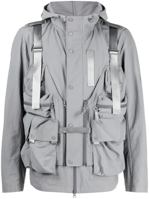 Spoonyard detachable-panel hooded jacket Grey JK064MBLUEGREY