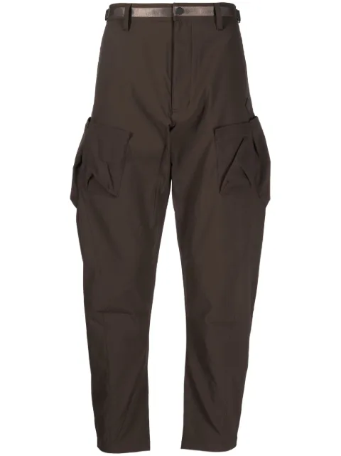 Spoonyard logo-appliqué tapered cargo trousers Brown PT046MBROWN