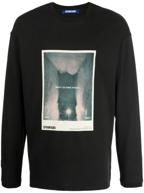 Spoonyard Inuit : Ultima Thule cotton T-shirt Black KT093UBLACK