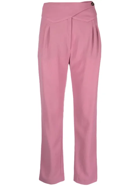 Blazé Milano Cool & Easy pleat-detail virgin wool trousers Purple BPA01CE