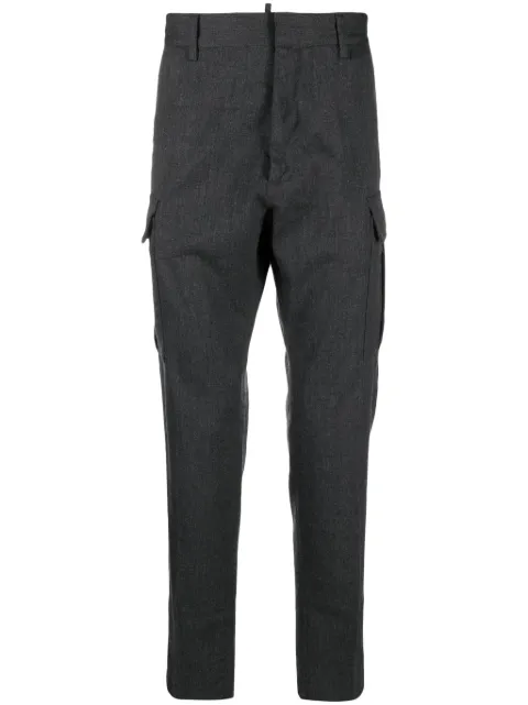 DSQUARED2 mid-rise tapered-leg trousers Grey S71KB0578S40747