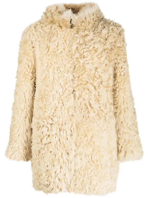 ERL faux-fur hooded coat Brown ERL07C005