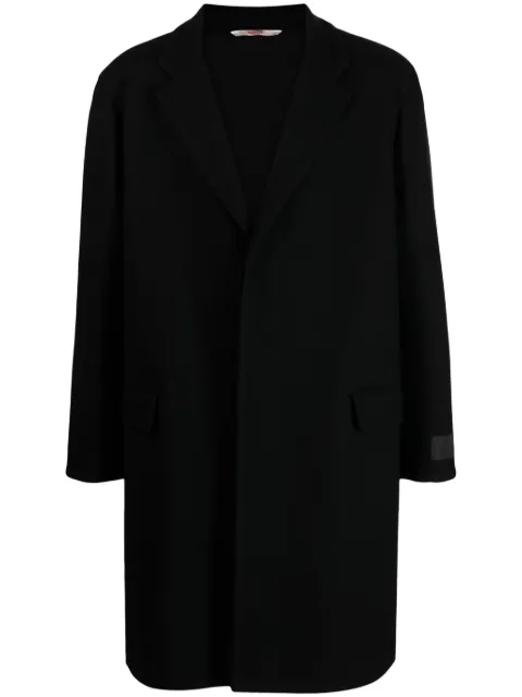 Valentino Garavani single-breasted wool-blend coat Black VCAG828U4