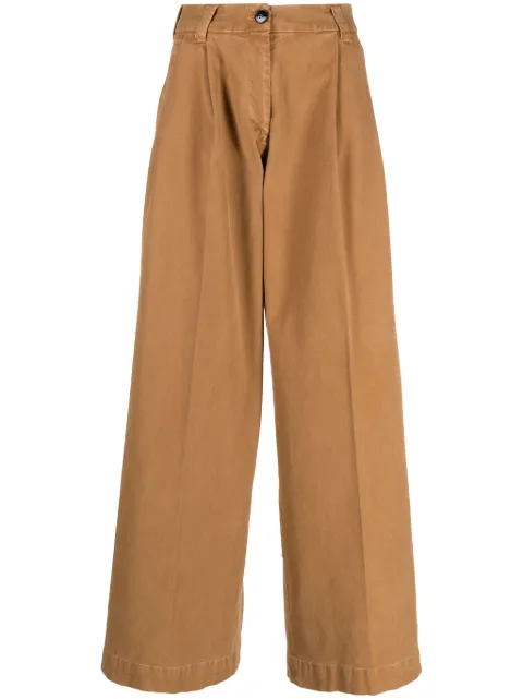 Gabriele Pasini high-waisted wide-leg trousers Brown 808635544