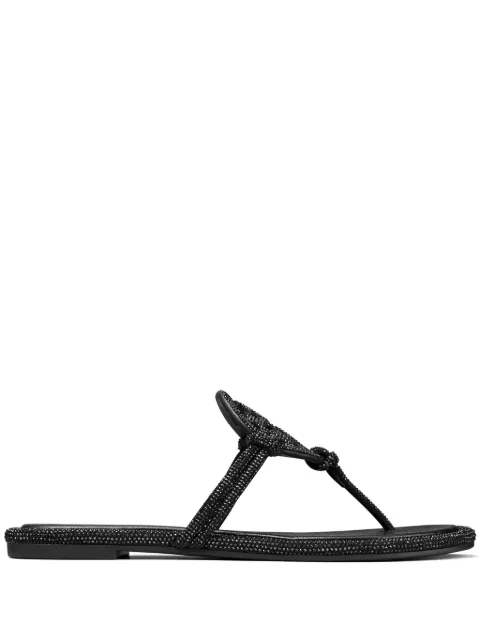 Tory Burch Miller crystal-embellished slides Black 152177