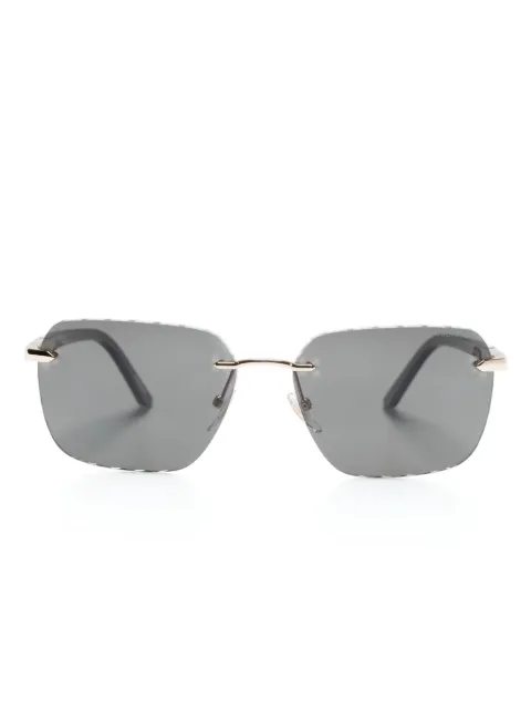 Chopard Eyewear logo-engraved square-frame sunglasses Gold SCHG62