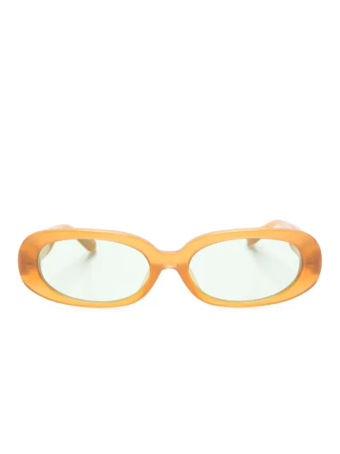 Linda Farrow Cara oval-frame sunglasses Brown LFL1252C12SUN