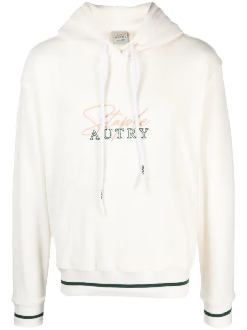 Autry x Jeff Staple logo-embroidered hoodie White SWJU2711