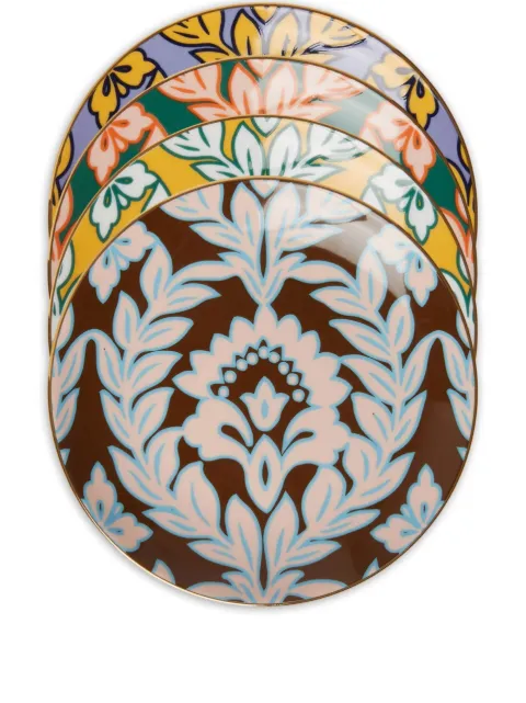 La DoubleJ mixed porcelain side plates (set of four) Multicolour DIS0079CER001GRL0010