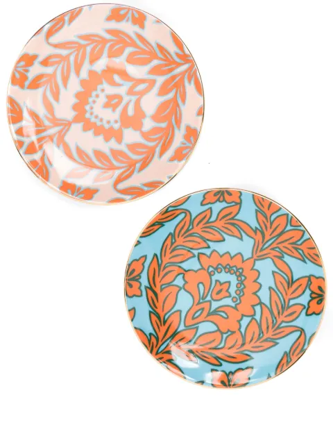 La DoubleJ porcelain side plates (set of two) Blue DIS0083CER001GRL0017