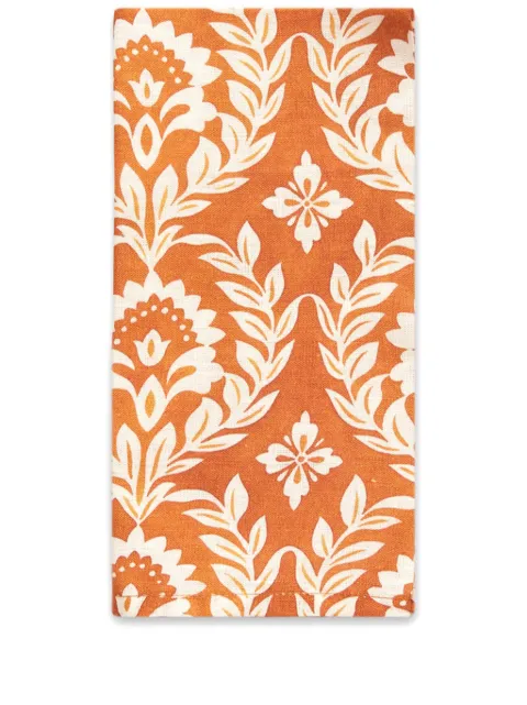 La DoubleJ leaf-print linen napkins (set of two) Orange NAP0006LIN001GRL0013