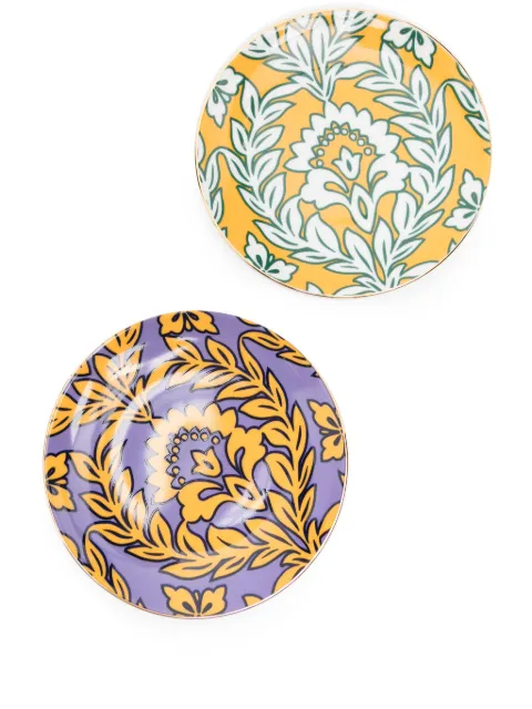 La DoubleJ porcelain side plates (set of two) Yellow DIS0083CER001GRL0015