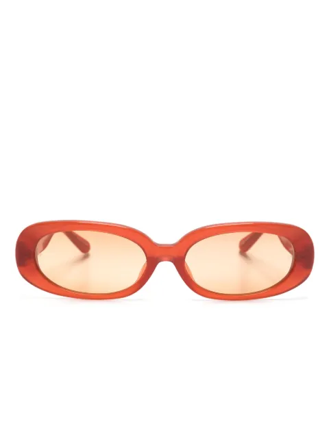 Linda Farrow Cara oval-frame tinted sunglasses Orange LFL1252C13SUN