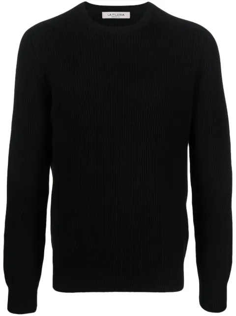 Fileria ribbed-knit crew-neck jumper Black 2312919688