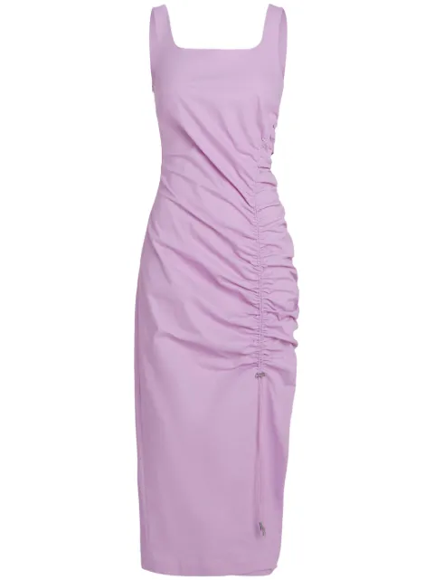 Karl Lagerfeld gathered-detail midi dress Purple 241W1303701