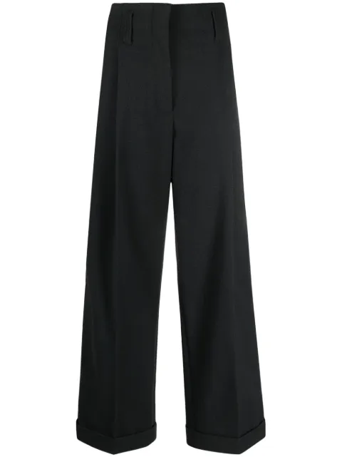 Philosophy Di Lorenzo Serafini high-waisted pleated wide-leg trousers Grey A03027126