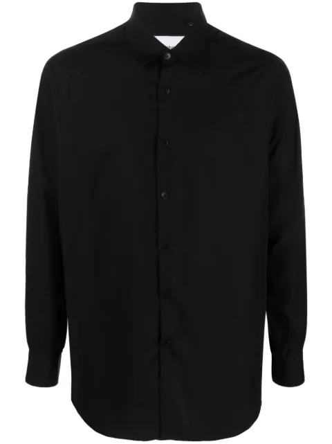 Costumein long-sleeve lyocell shirt Black V14CO
