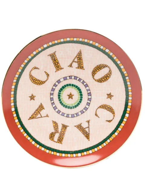 La DoubleJ Ciao Cara porcelain mini plate Pink DIS0077CER001CCR0001