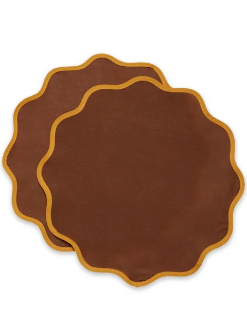 La DoubleJ Cloud linen placemats (set of two) Brown TBM0003LIN006RAI0034