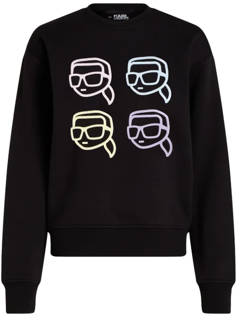 Karl Lagerfeld Ikon Outline organic-cotton sweatshirt Black 241W1801999