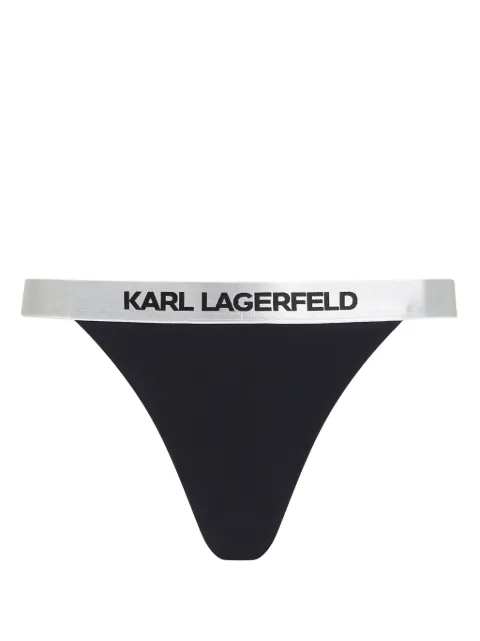 Karl Lagerfeld logo-waistband bikini bottoms Black 240W2219999