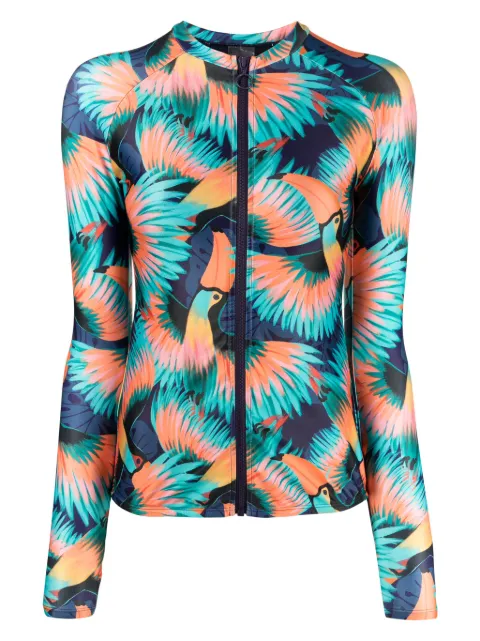Duskii Tropical-print rash guard Multicolour DLR23100T