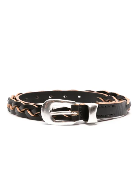 OUR LEGACY braided leather belt Black A42382BB