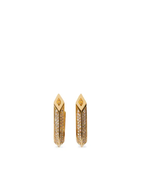 Burberry Hollow Spike pavé earrings Gold 8074762