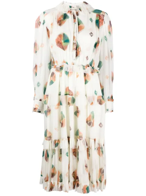 Ulla Johnson Reina chiffon midi dress Neutrals PF230174