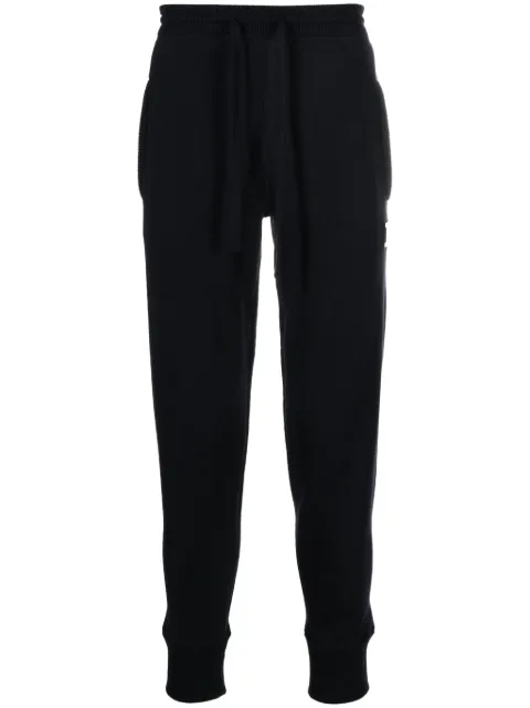 Dolce & Gabbana logo-plaque knitted track pants Blue GXO34TJEMQ3