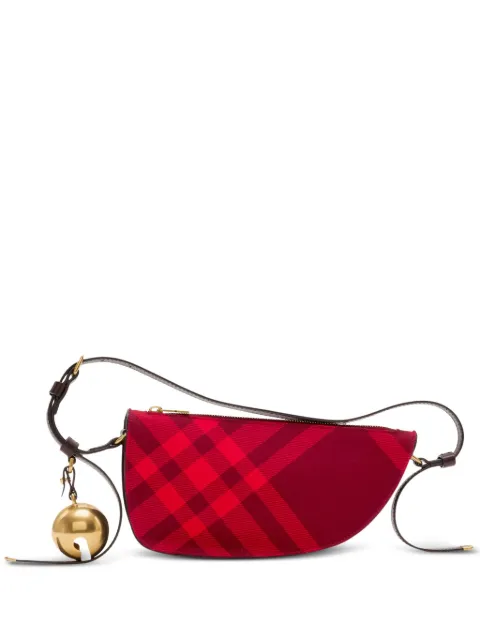 Burberry mini Shield check-pattern shoulder bag Red 8079161