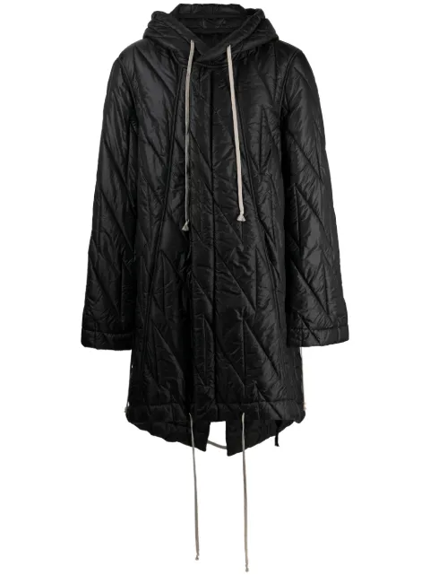 Rick Owens DRKSHDW fishtail hooded parka Black DU02C5950NPQ