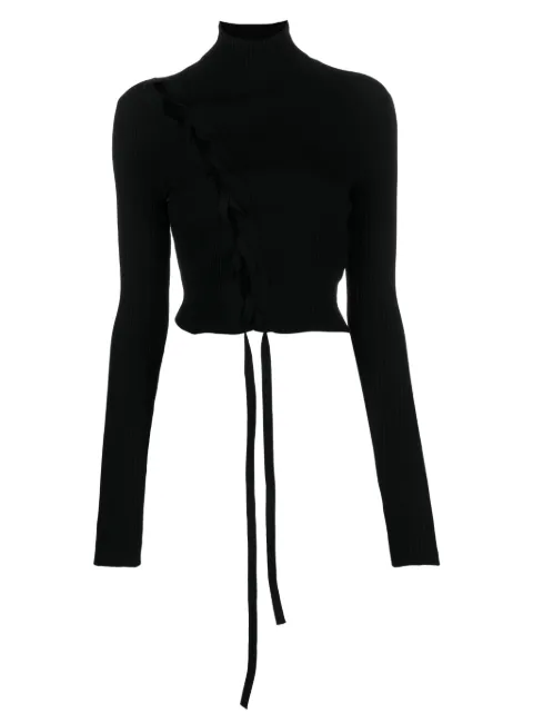 Ssheena roll-neck ribbed jumper Black 23FWKIKIFF23001