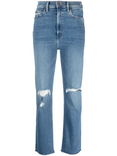 MOTHER Rider high-rise straight-leg jeans Blue 102041008