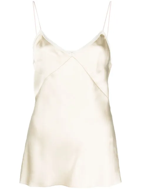 Nº21 spaghetti-straps satin-finish top Neutrals T0415118