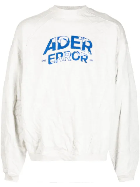 Ader Error logo-embroidered crinkled sweatshirt Neutrals BMADFWSW0106OT