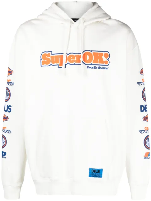 Deus Ex Machina Circuit recycled cotton hoodie White DMF238020