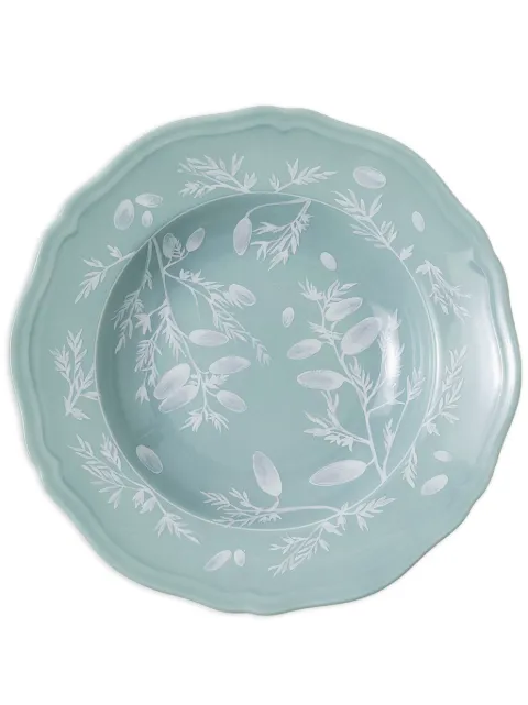 Cabana x GINORI 1735 soup dessert plate (24cm) Green DWSPL11GIN6D1001