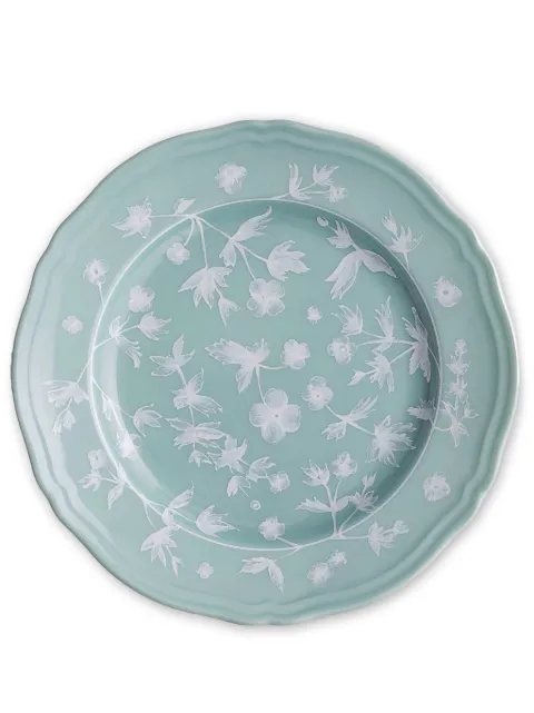 Cabana x GINORI 1735 floral dessert plate (21cm) Green DWFPL11GIN6D0401