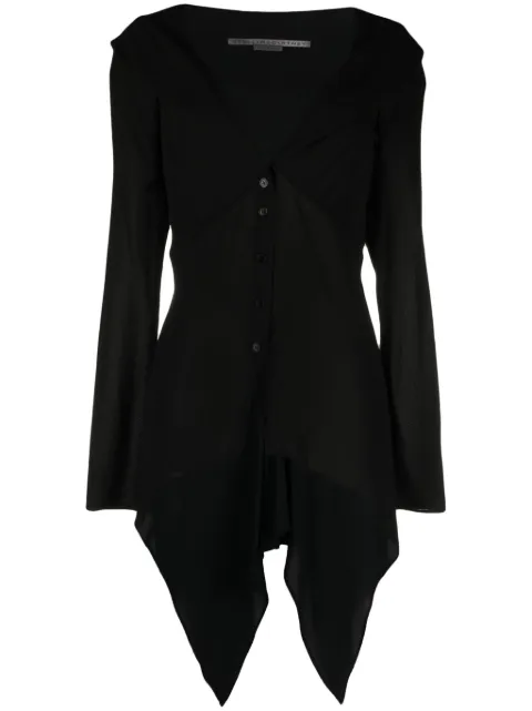 Stella McCartney asymmetric-hem silk cardigan Black 6200713CU