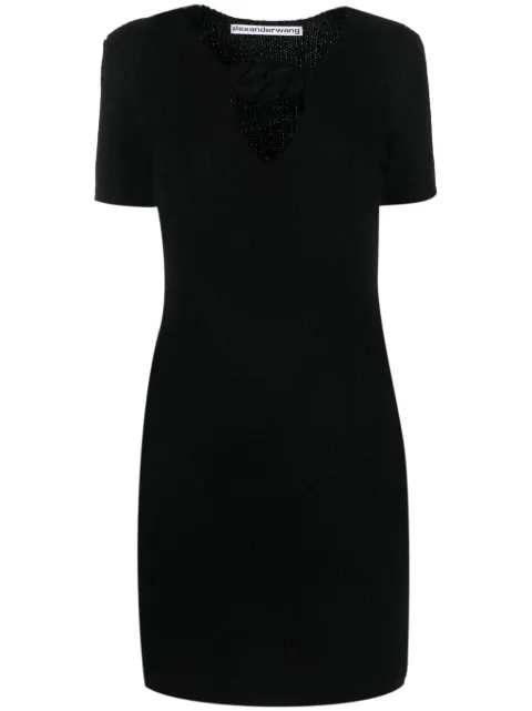 Alexander Wang rope-detail knitted minidress Black 1KC4231015